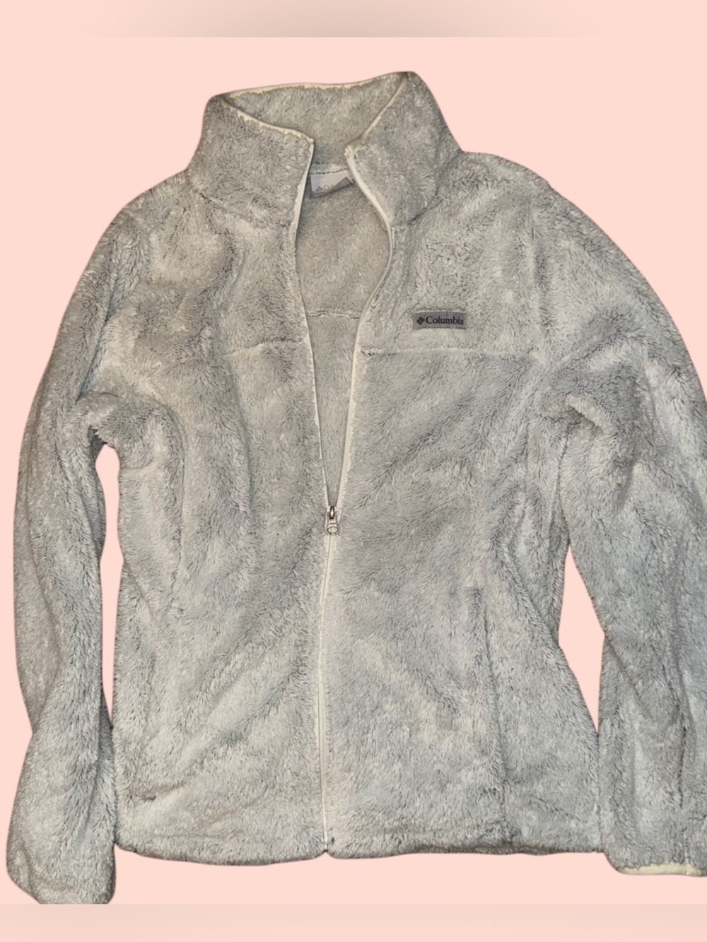 Columbia Cream Sherpa Teddy Fleece Full Zip Jacket | Soft Plush Women’s - Picture 2 of 4